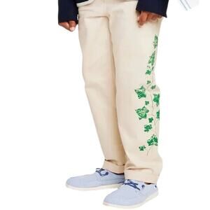 NWT Rowing Blazers Kids Toddler Floral Printed Pant,Khaki Size 2T